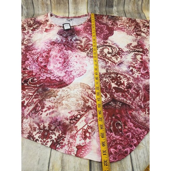 AVENUE Women Point Front Top Shirt Plus Size 14/16 Floral Short Sleeve New - Picture 9 of 14